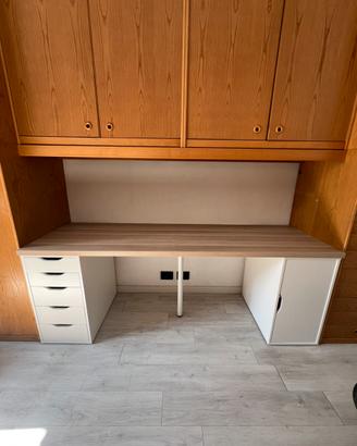IKEA LAGKAPTEN / ALEX Bianco / Rovere 200x60 cm