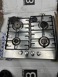 piano cottura a gas in acciaio inox con quatt