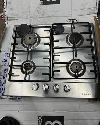 piano cottura a gas in acciaio inox con quatt