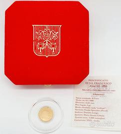 COD.1841.25 MEDAGLIA ORO GIALLO 22K PAPA FRANCESCO