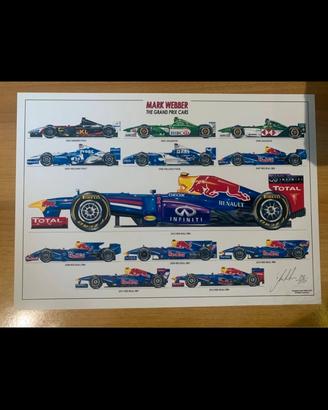 Numero 2 stampe numerate dedicate a Mark Webber