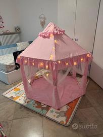 Tenda castello principesse con luci