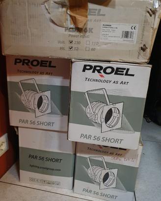 Proel Par 56 + centralina PLDM6K Dimmer 6 canali