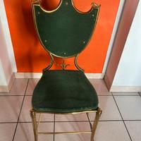 Sedia vintage chiavari in ottone anni 50