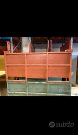 Pallet porta rotoli di stoffa sovrapponibili