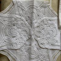 Centrino porta pane ricamo fiorentino