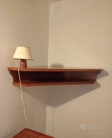 mensola in legno porta TV e porta giornali 