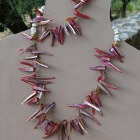 Parure estiva collana e bracciale in madreperla