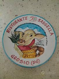 Piatto ceramica Ristorante Buon Ricordo Sassella