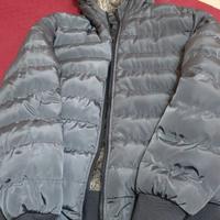 Piumino Bomber Blu Interno in Morbida Pelliccia