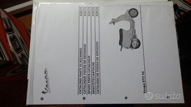 Catalogo parti di ricambio piaggio vespa et2 50