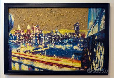 Quadro New York Cars light part 2. Streetart.