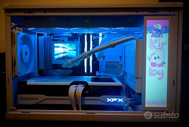 PC Gaming 2/4K con 9070 XT, doppio schermo LCD