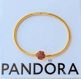 Pandora La Bella e la Bestia Bracciale Rosa Mis18