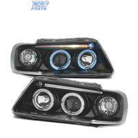 FARI OCCHI ANGELICI PER AUDI A3 8L 96-00 FONDO NER