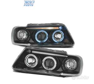 FARI OCCHI ANGELICI PER AUDI A3 8L 96-00 FONDO NER