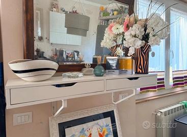 Specchio vintage legno massello decoupage anni ’60