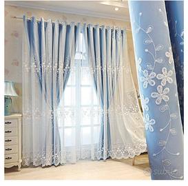 Tende bellissime bianco e azzurro
