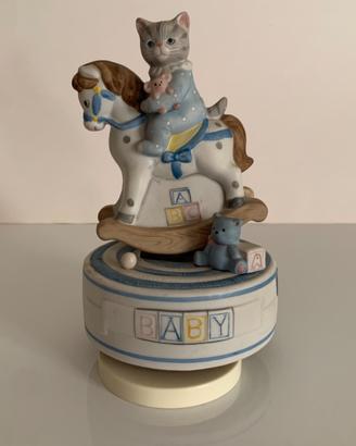 Smidt Kitty Cucumber Ceramic Music Box Vintage1988
