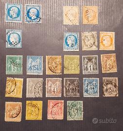 Francobolli francesi dal 1849 al 1878