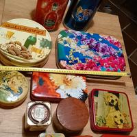 12 Scatole latta vintage varie vedi foto '50 '60