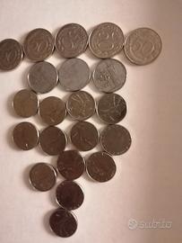 monete da 5 e 10 lire italiane e micro monete