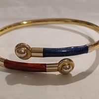 Braccialetto in oro con smalto