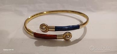 Braccialetto in oro con smalto