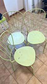 Set tavolo + 3 sedie da giardino- IKEA verde menta