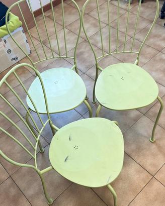 Set tavolo + 3 sedie da giardino- IKEA verde menta
