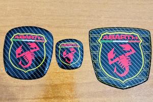 kit 5  loghi per punto evo abarth 