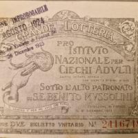 Biglietto Lotteria Istituto Nazionale per Ciechi 1