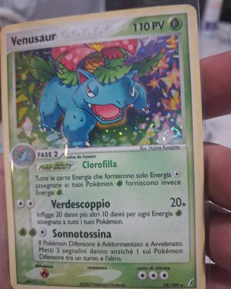 carta pokemon venusaur  secret/rara mysterious 