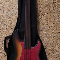 Basso fretless con custodia