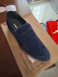Mocassini uomo strellson camoscio blu