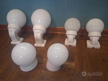 Lampade in ceramica e vetro opalino