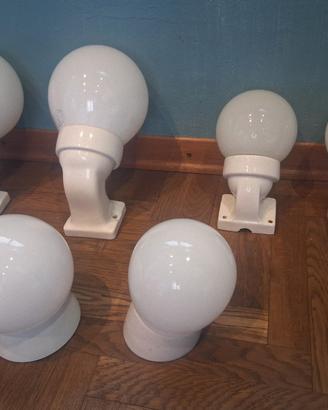 Lampade in ceramica e vetro opalino