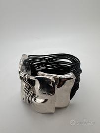 Bracciale argento 925 /pelle