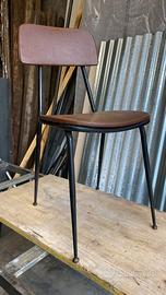 Sedia anni 70 da scrivania in pelle sintetica