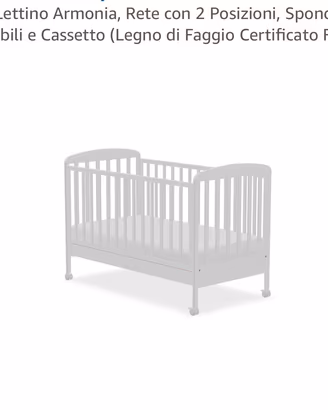Lettino per bambini in legno di colore bianco