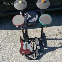 Chitarra e batteria guitar hero PlayStation 2 e 3