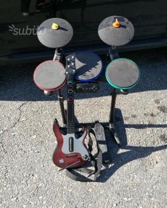 Chitarra e batteria guitar hero PlayStation 2 e 3