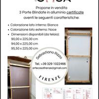 Porte blindate certificate