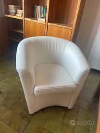 poltrona a pozzetto moderna ecopelle