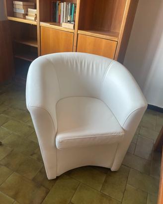 poltrona a pozzetto moderna ecopelle