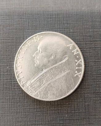100 Lire Città del Vaticano 1957 Papa Pio XII