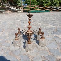 Lampadario vintage in legno