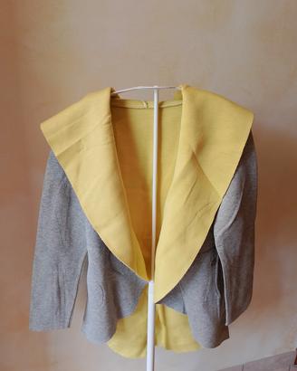 Giacca - Cardigan - Cappa donna grigio e giallo, m