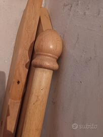 Bastone tende in legno con anelli