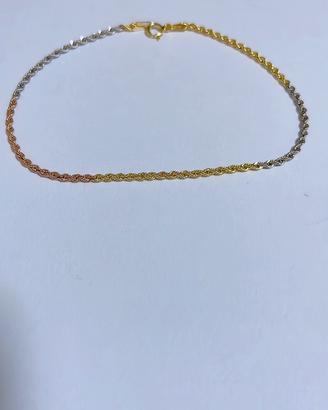 Bracciale tricolore 18kt 750
